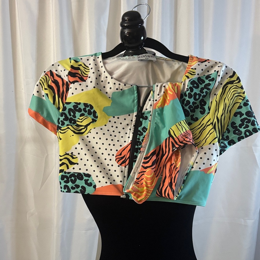 Colorful Leopard Print Two Piece